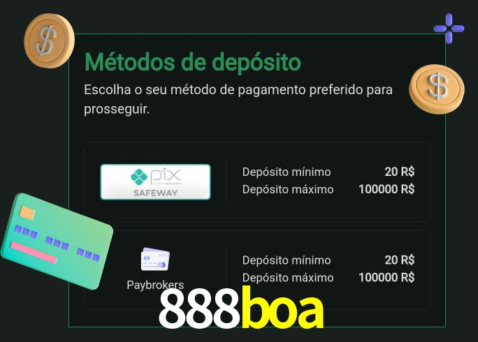 O cassino 888boa oferece uma grande variedade de métodos de pagamento